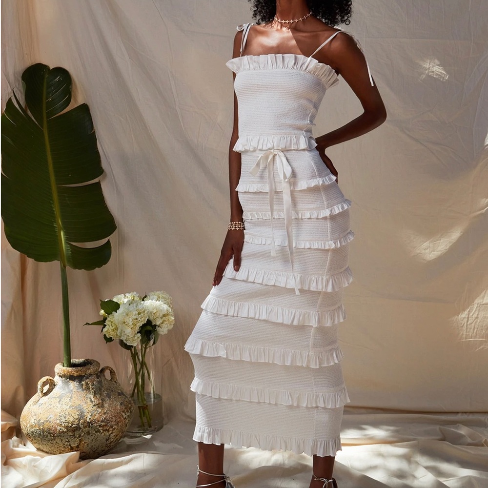 V Chapman Lily Dress in White